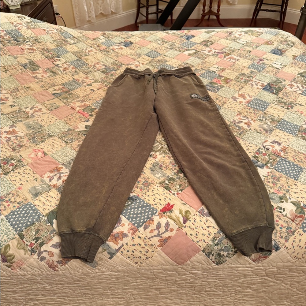 WOMENS ALPHALETE GREEN JOGGERS SWEATPANTS SWEAT PANTS SIZE SMALL